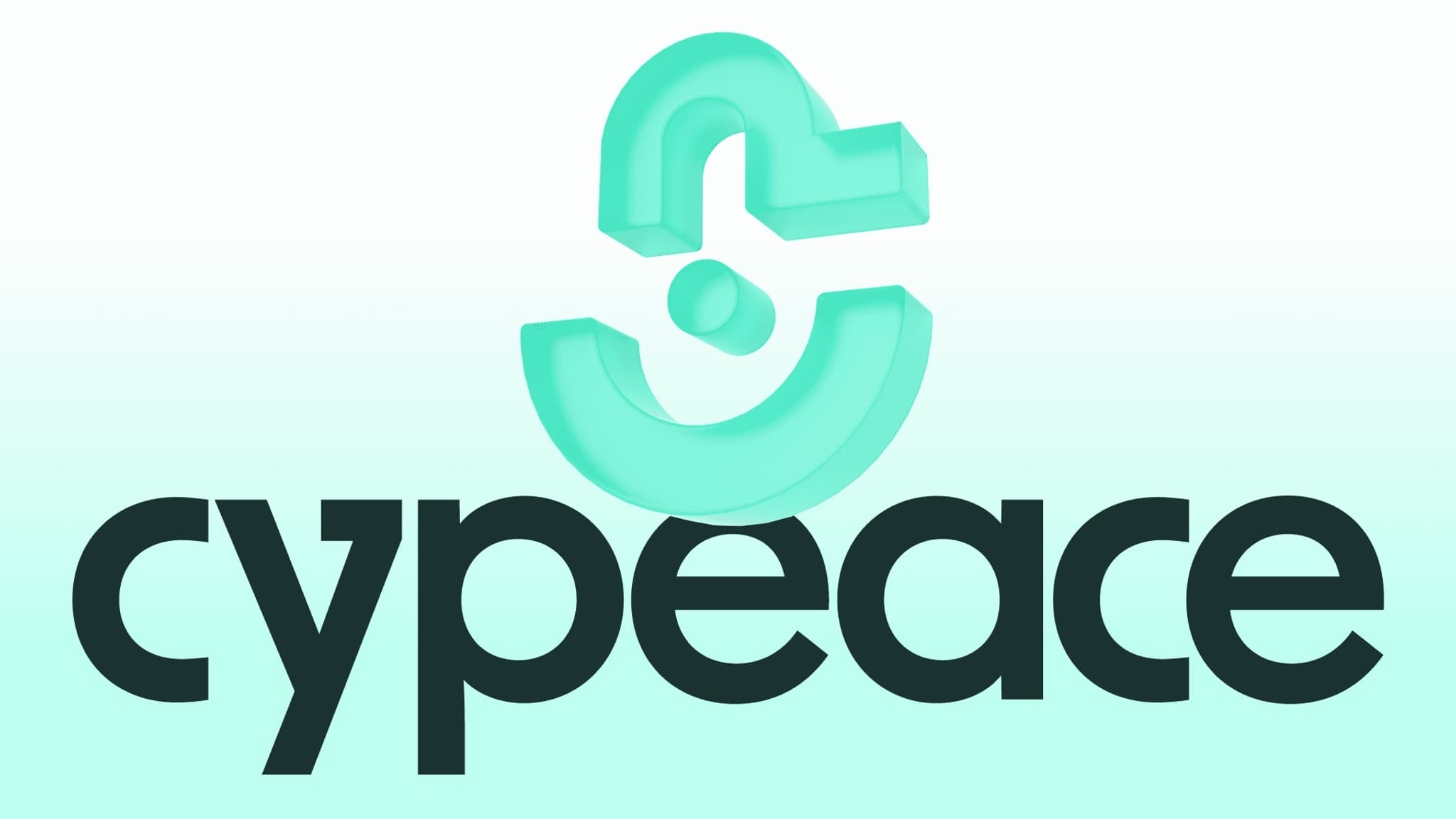 Cypeace logo featuring a modern design with teal accents and bold black text for brand recognition.