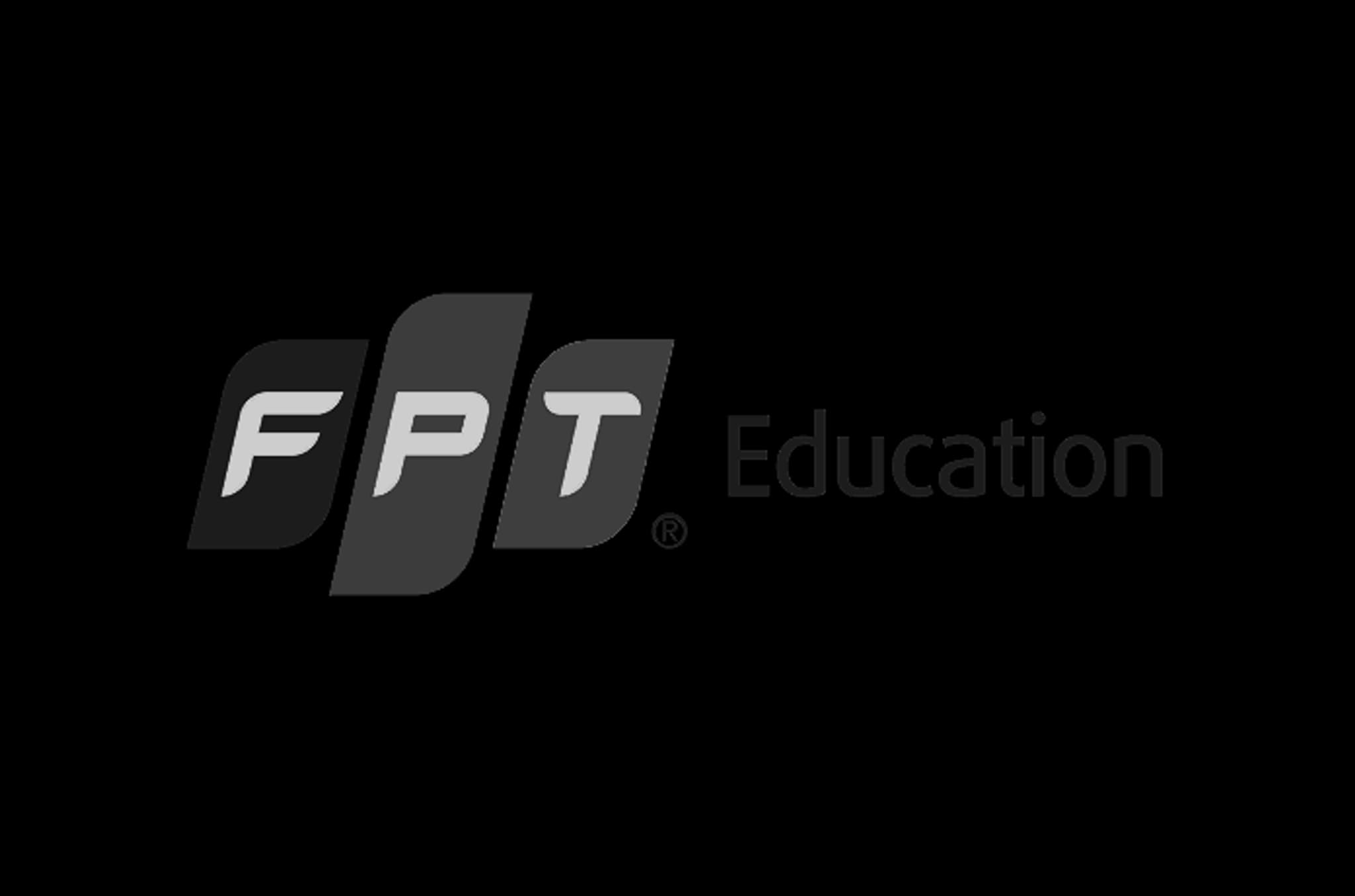 FPT Education logo in black and gray, representing the brand's focus on education and technology.